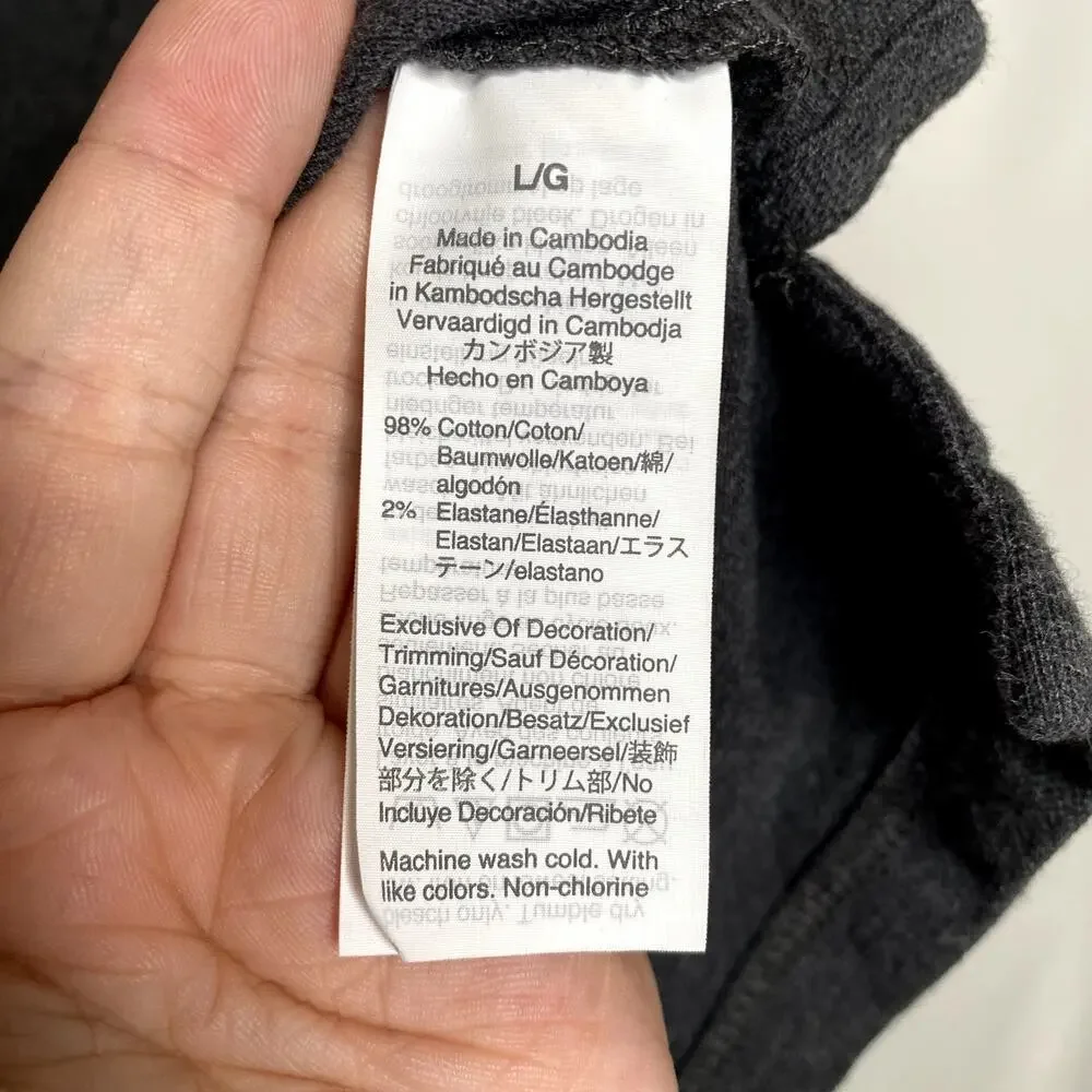 J Crew Gray Stretch Pique Polo Size Large Preppy Minimalist Workwear Golfwear